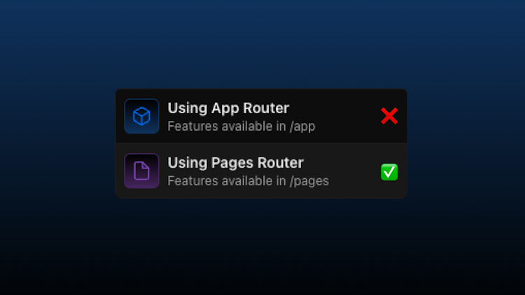 I will not use App Router for NextJS Cover Image
