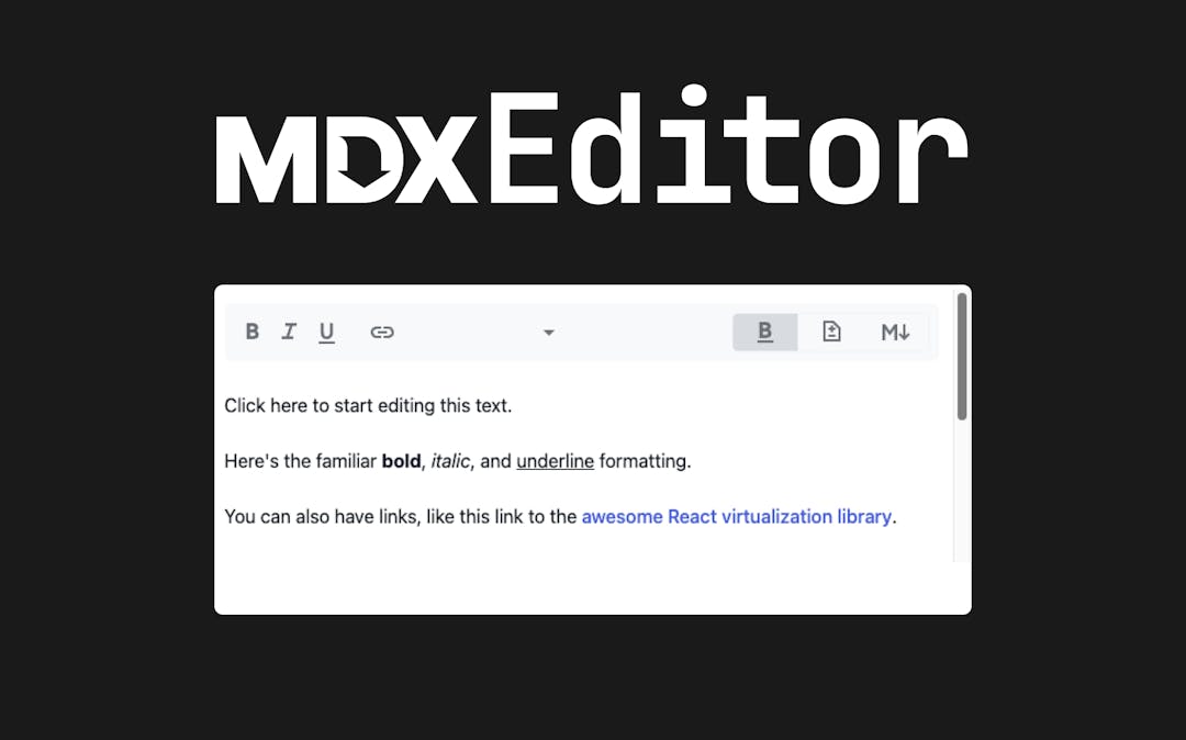 MDX Editor Snapshot